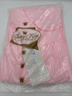 Nancy King Lingerie Womens Pastel PINK House Coat/Dress/Duster LARGE NWT - Image 1 of 4