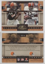 2008 Donruss Classics Classic Combos Gold /100 Jim Brown Leroy Kelly #CC-6 HOF