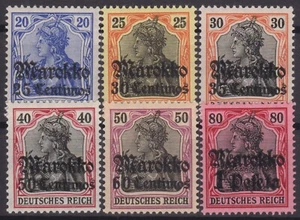 === Dt. Auslandspostamt MAROKKO Mi. 49-54 postfrisch **, Kat. 25€ === - Picture 1 of 1