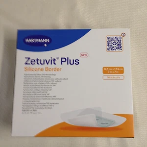 Hartmann Zetuvit Plus Silicone Border 413924 -7 x 7 Box of 10 - EXP 12/26 - Picture 1 of 3