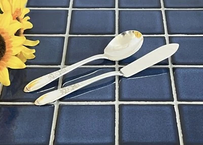 Ложка для масла и сахара IS Wm Rogers посеребренная бордовое шампанское Master 1934 - Изображение 1 из 4