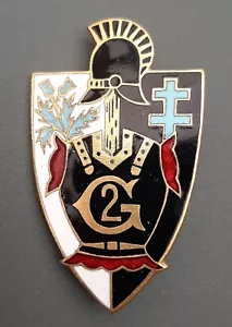 2° RG Regiment du Genie badge 45mm smooth back gold Arthus Bertrand ORIGINAL - Picture 1 of 2