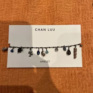 Chan Luu Anklet Blue Mix Sterling Silver - Picture 1 of 5