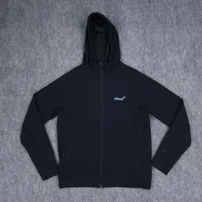 Lululemon Hoodie Womens Medium Black Full Zip Pockets Poly Cotton Stretch Active - Image 1 of 4