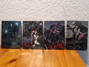 STAR WARS Galaxy : Set of 4 trading cards Art by Walter Simonson etched foil - Afbeelding 1 van 2