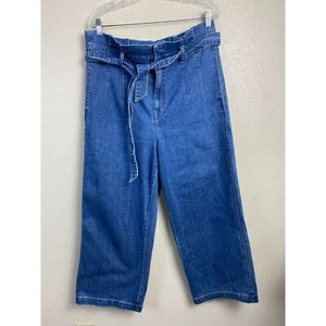 Jeans donna Madewell Paperbag vita alta gamba larga blu taglia 32 misto cotone - Foto 1 di 15
