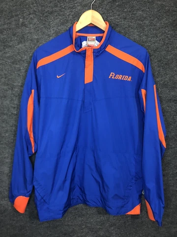 Nike Team Florida Gators Windbreaker Jacket Men Size M 1/4 Zip Nike Fit Storm Cover
