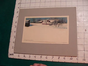 Vintage art: EVERETT SAHRBECK, "Vermont Winter" pastel - Picture 1 of 5