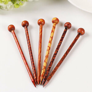 12Pack Wooden Hair Stick Chinese Hairpin Handmade Hair Styling Chopstick Bun Hot