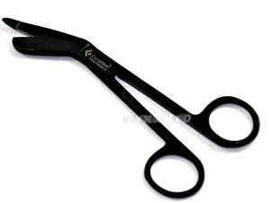 1 PREMIUM GERMAN Lister Bandage Nurse Scissors -5.5" Black Fluoride Coated-NURSE - Picture 1 of 7