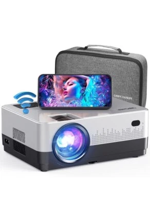 DBPOWER Wifi Mini Projectors 7500L LCD 720p Full HD 1080p Video Home Theater NEW - Image 1 of 3