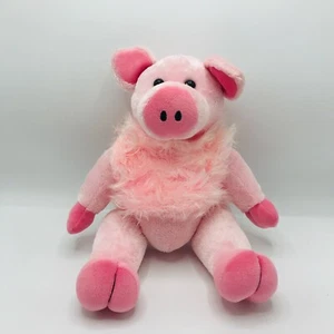 Peluche de cerdo rosa Bear Blvd con suéter cerdito animal de peluche animal de granja bovino - Imagen 1 de 6