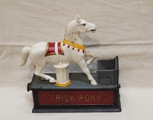 Antik_Original_Gusseisen_ TRICKPONY_ aus dem Wissensbuch - Münzbank - Bild 1 von 14