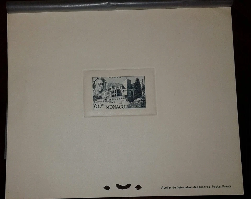 O) 1946 MÓNACO, PROOF, PALACIO DE MÓNACO-FLANKLIN DE ROOSEVELT SCT 200 60c, ARCHI Foto 1 de 1