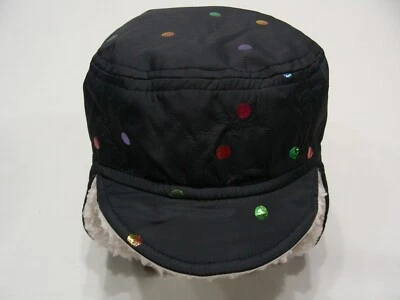 GRIS CON LUNARES MULTICOLORES - TALLA 2T-5T FORRADO POLAR CÁLIDO INVIERNO GORRA SOMBRERO! Foto 1 de 4