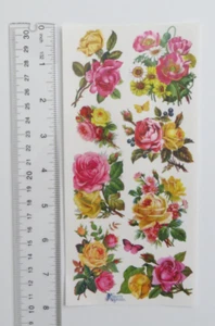 Violette Collection - LEMONADE ROSES - 1 Sheet of YELLOW ROSES Stickers #C72 - Picture 1 of 2