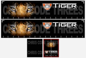 Code 3 selbstklebender Vinyl Anhänger Aufkleber - Tiger Anhänger - 1/50 1/76 1/148 1/87 1/64 - Bild 1 von 1