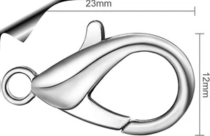 12 Stück Karabinerverschluss 23 mm x 12 mm Edelstahl Karabinerverschlüsse - Bild 1 von 1