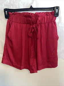 Camilla red shorts size medium women soft rayon - Picture 1 of 4