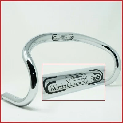 NOS DEDA VELOCITà VELOCITA 31.7 HANDLEBAR BARS STEEL TRACK VINTAGE OLD OVERSIZE - Image 1 of 4