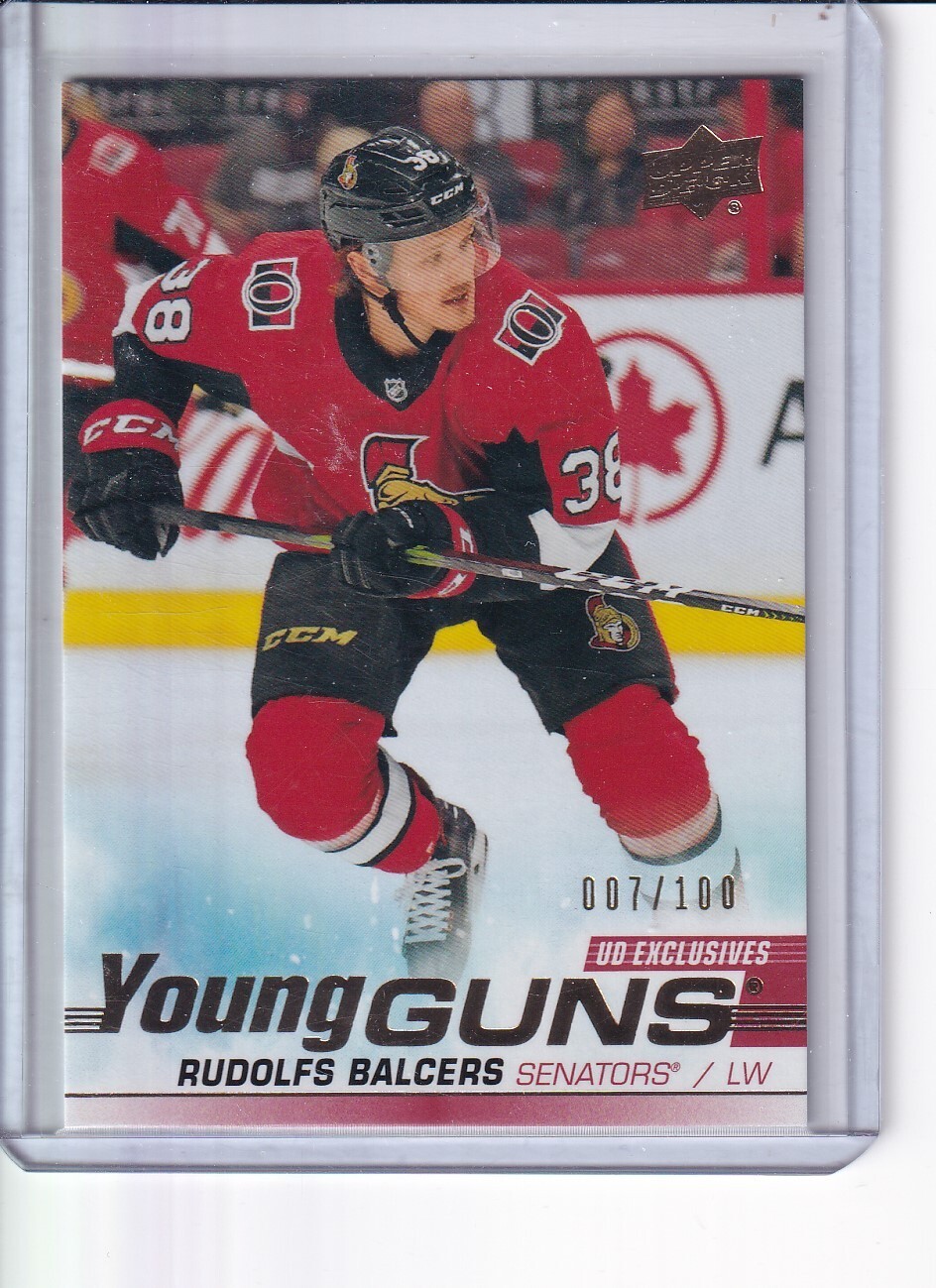 2019-20 RUDOLFS BALCERS UD SERIES 1 YOUNG GUNS RC EXCLUSIVES #218 7/100