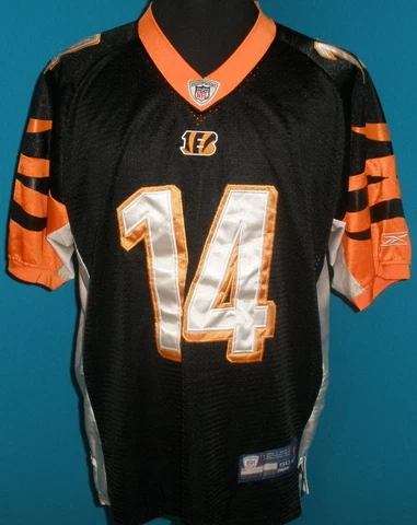 Men's 50 Vintage Reebok NFL Cincinnati Bengals Andy Dalton #14 Jersey SEWN Cover