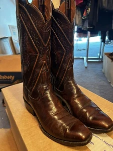 RJ Foley vintage handmade USA leather cowboy Western boots men’s 9B - Picture 1 of 13