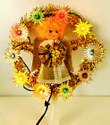 Vintage Christmas Angel Tree Topper Lighted Gold 10 Lights Holidays 7 Dia