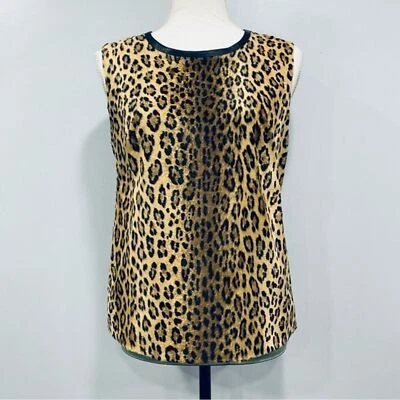 MILLY 6 леопардовый принт искусственного меха кожи подкладка Майка эластичной Mob жена гламур - Изображение 1 из 4