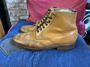 Grenson Brogue Boots Size 7 - Picture 1 of 7