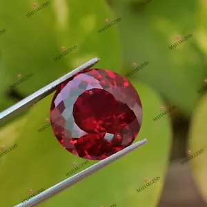 Natural Mozambique Red Ruby 16.05 Ct Round Loose Gemstone - Certified 15x15 MM - Picture 1 of 15
