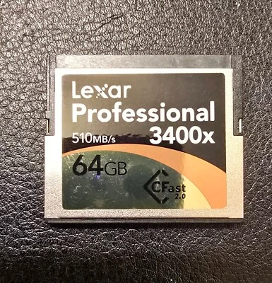 Lexar Professional 3400x • 64 GB CFast 2.0 Card • 510 Mb/s writting speed - Image 1 of 3