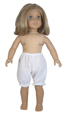 2 Pair White Bloomers Underwear for 18" American Girl Dolls - Vee's Victorians