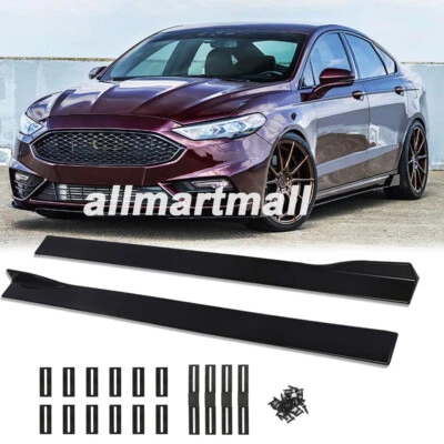 Side Skirts Body Splitter Spoiler Extension Gloss Black for FORD Fusion S SE SEL - Image 1 of 4