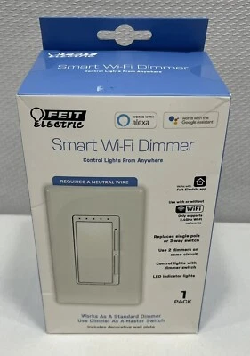 Feit Electric Smart Wi-Fi Dimmer With Decorative Wall Plate - Google and Alexa - Image 1 of 4