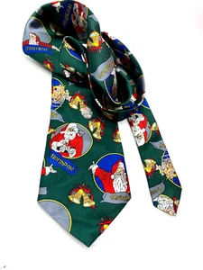 MonzaTie Novelty Christmas Santa Claus Green - Picture 1 of 8