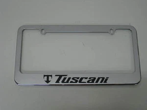 - TUSCANI -stainless steel license plate frame + FREE 2 CAPS - Picture 1 of 1