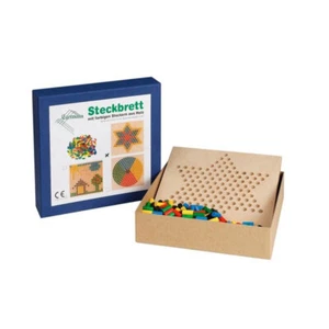 Egermann 2198 Steckspiel "großer Stern" mit 130 bunten Steckern Holz Erzgebirge - Bild 1 von 1