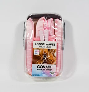 Conair Loose Waves Roll Set & Sleep 5pc Soft Heatless Rollers - Picture 1 of 3