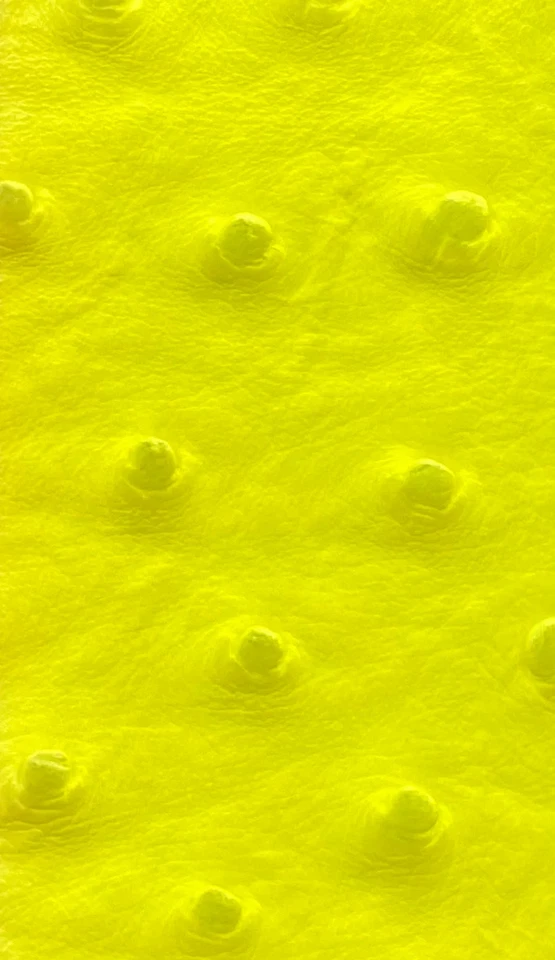 Neon yellow ostrich faux vinyl Marine grade UV resistance waterproof Fabric - Image 1 of 1