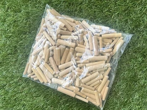 200PCS Wooden Dowel Pins Variety Bucket with 1/4,5/16 and 3/8-inch - Picture 1 of 6