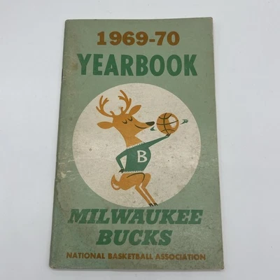 Anuario de la NBA Milwaukee Bucks 1969-70 de colección raro guía de medios de baloncesto Foto 1 de 4