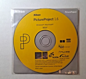 Used/Untested - Nikon PictureProject 1.6 CDROMs for Win & Mac  *2-Discs ONLY* - Picture 1 of 4