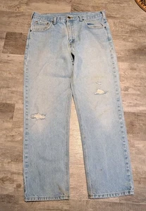 Carhartt B180STW Herren Jeans 36x32 (31" Actual) Distressed Denim Light Wash Hose - Bild 1 von 20