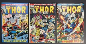 Lot Of (3) Thor #206 212 214 1972-73 Marvel Comics AVG 5.5 FN- KEY 1ST XORR - Picture 1 of 8