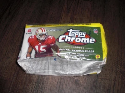 2009 Topps CHROME Football Fac Sealed Blaster Box Mathew Stafford RC Auto? Brady - Image 1 of 4