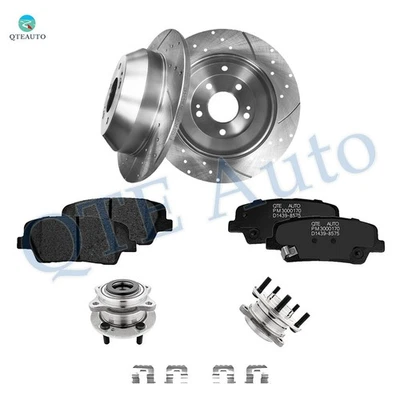 R 302 毫米钻孔制动转子-制动垫-轮毂至 2019 年现代 Santa FE XL AWD — 第 1/4 张图片