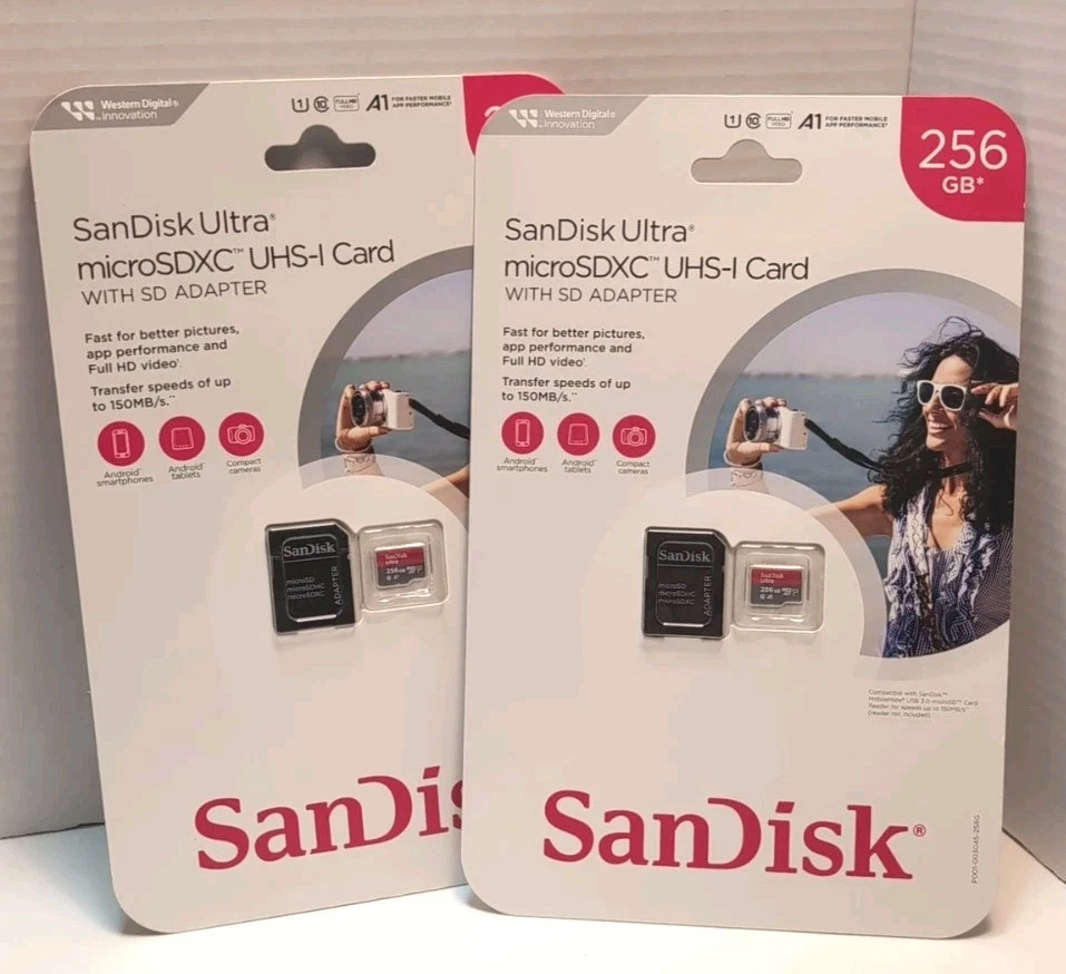 SanDisk 256GB Ultra microSDXC UHS-I Memory Card w/ Adapter - SDSQUAC-256G-ASLMA