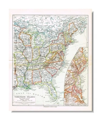 Mapa original antiguo del oeste de Estados Unidos 1910 Utah Idaho California Washington Foto 1 de 4