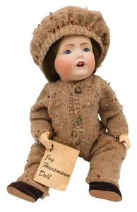 Vintage Joy Hausmann Hilda Bisque and Composite Collector Doll with Tag 13" - Picture 1 of 7